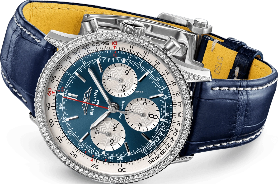 Breitling,Navitimer 41mm,41mm,Stainless Steel,Blue,Automatic,Chronograph,Day,AB0139631C1P1