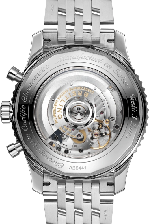Breitling,Navitimer 48mm,48mm,Stainless Steel,Cream,Automatic,Chronograph,Day,AB0441211G1A1