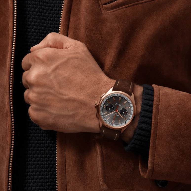Breitling,Premier 42mm,42mm,Red Gold,Grey,Black,Automatic,Chronograph,70hours,RB0118A31B1X1