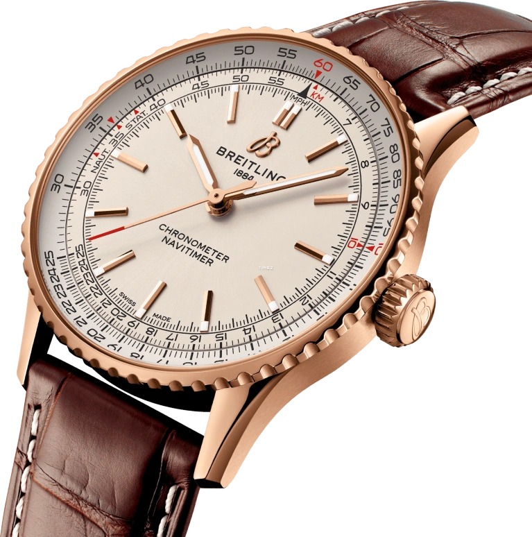 Breitling,Navitimer 41mm,41mm,Red Gold,Cream,Automatic,Sapphire,Crystal Glass,Round,R17329F41G1P1