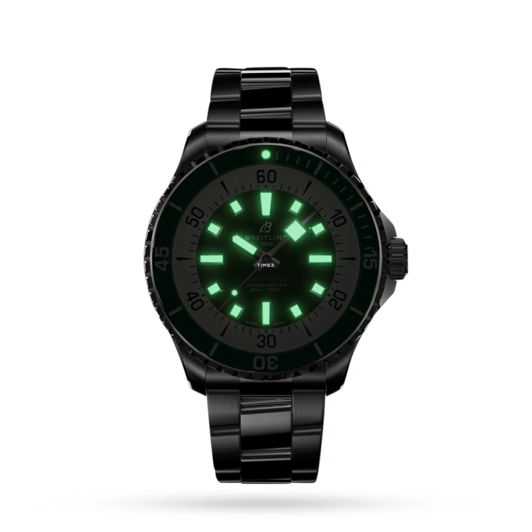 Breitling,Superocean 44mm,44mm,Stainless Steel,Green,Automatic,40hours,In-house Caliber,A17376A31L1A1
