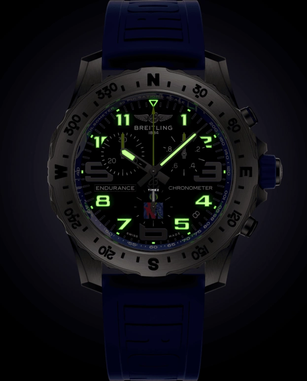 Breitling,Endurance Pro 44mm,44mm,Titanium,Black,Purple,Quartz,Foudroyante,Day,E823104A1M1S1