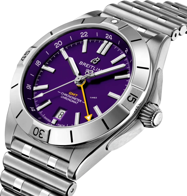 Breitling,Chronomat 40mm,40mm,Stainless Steel,Purple,Automatic,Day,Dule Time,A32398C31Q1A1