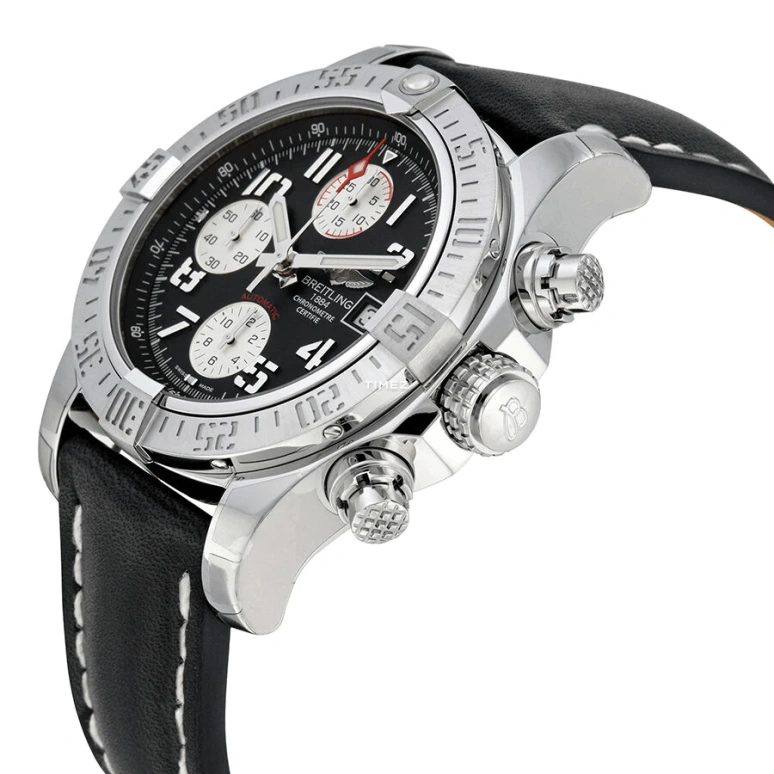 Breitling,Avenger 43mm,43mm,Stainless Steel,Black,Automatic,Chronograph,Day,A1338111,A1338111/BC33/436X/A20D.1