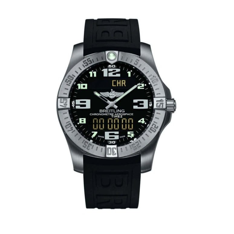 Breitling,Aerospace 43mm,43mm,Titanium,Black,Quartz,Chronograph,Perpetual Calendar,Date,Day,In-house Caliber,Sapphire,Crystal Glass,E7936310,E7936310/BC27/152S/A20SS.1