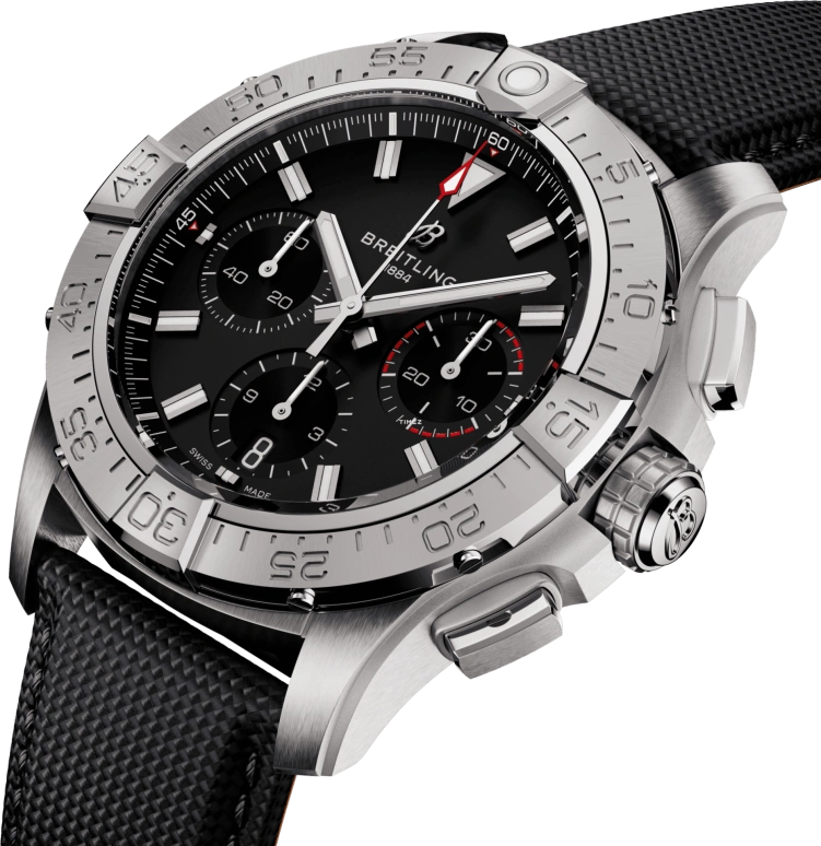 Breitling,Avenger 42mm,42mm,Stainless Steel,Black,Automatic,Chronograph,Day,AB0146101B1X1