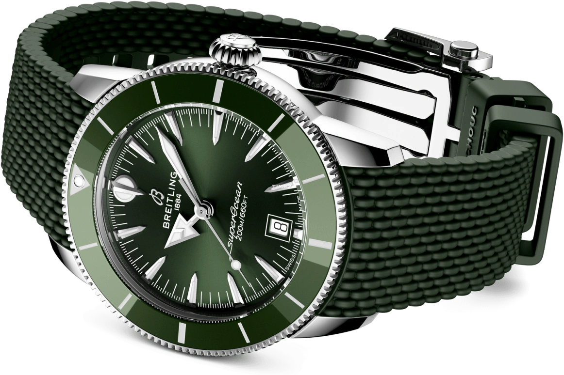 Breitling,Superocean Heritage 42mm,42mm,Stainless Steel,Ceramic,Green,Automatic,Day,78hours,AB3111361L1S1