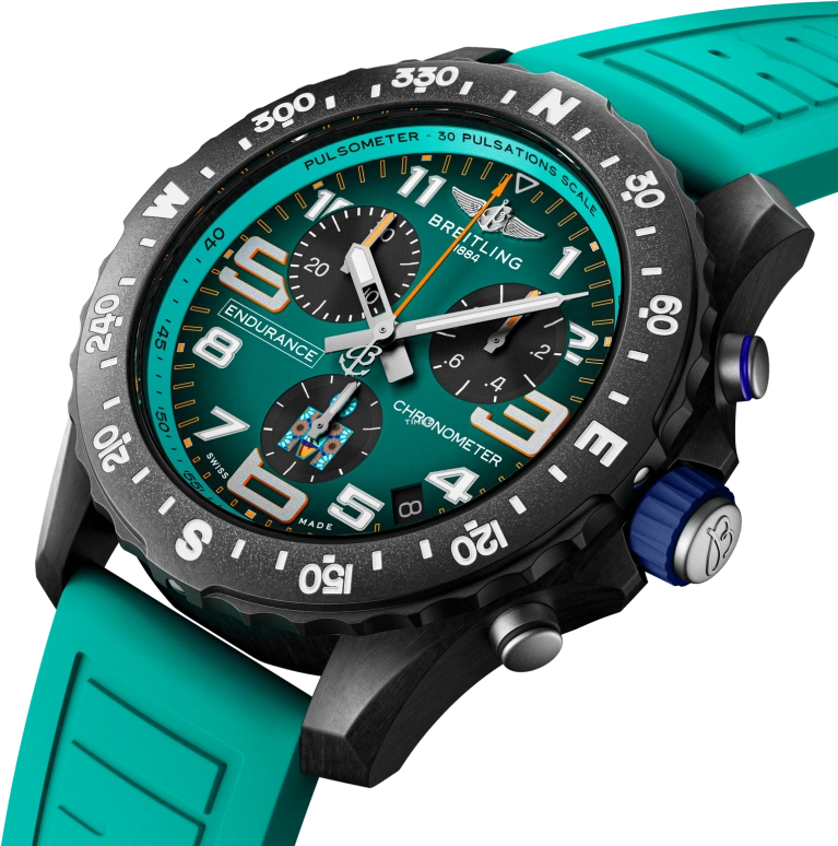 Breitling,Endurance Pro 44mm,44mm,Titaplast,Green,Quartz,Chronograph,Day,X823101K1C1S1