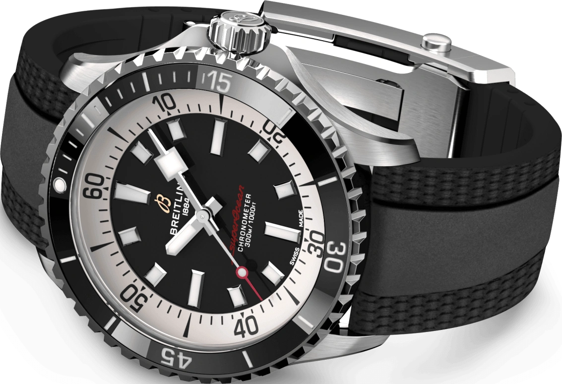 Breitling,Superocean 42mm,42mm,Stainless Steel,Black,Automatic,40hours,In-house Caliber,A17375211B1S1