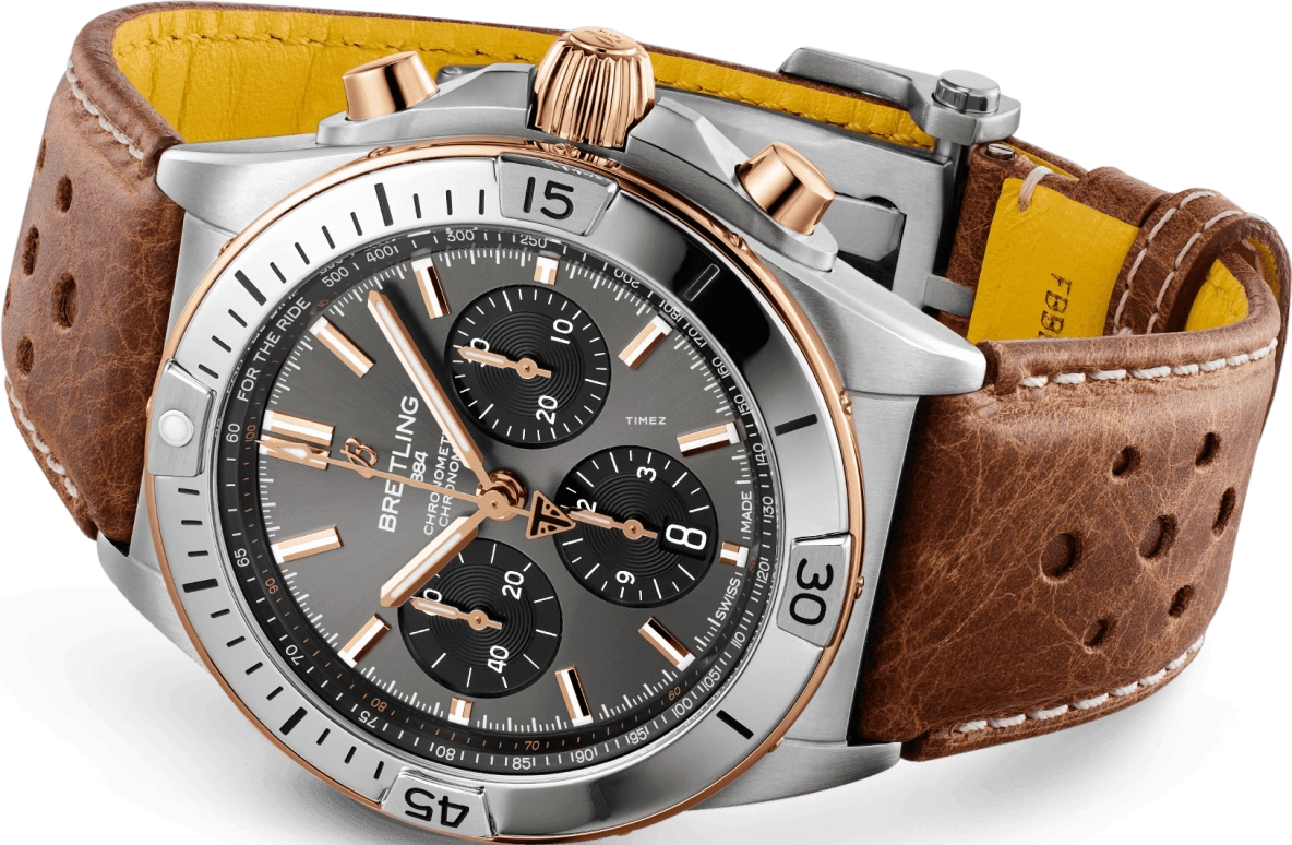 Breitling,Chronomat 42mm,42mm,Titanium Gold,Grey,Automatic,Chronograph,Day,TB0134101M1X1