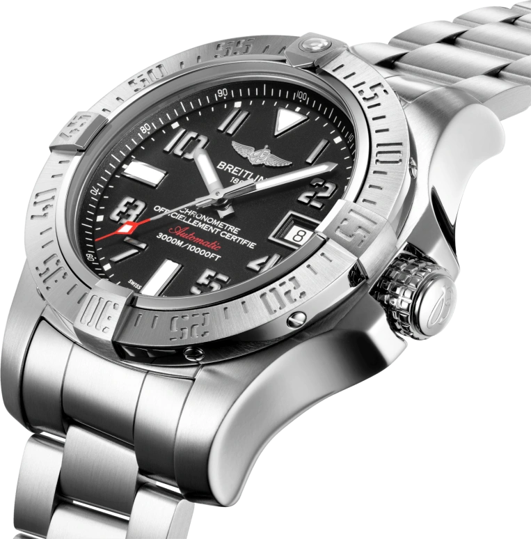 Breitling,Avenger 45mm,45mm,Stainless Steel,Black,Automatic,Chronograph,Date,Anti-magnetic,A17331101B2A1