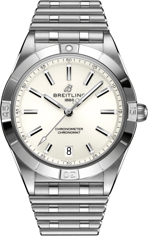 Breitling,Chronomat 36mm,36mm,Stainless Steel,White,Automatic,Chronograph,Day,A10380101A3A1
