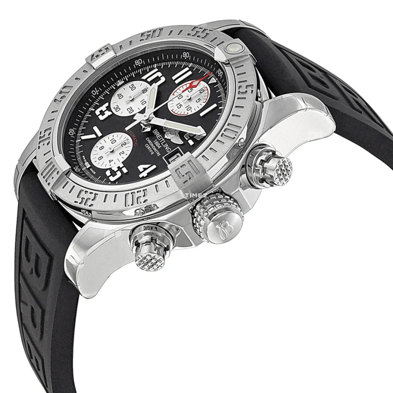 Breitling,Avenger 43mm,43mm,Stainless Steel,Black,Automatic,Chronograph,Day,A1338111,A1338111/BC33/153S/A20D.2