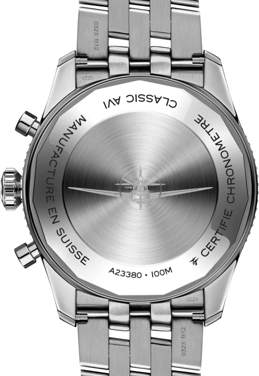 Breitling,Classic AVI 42mm,42mm,Stainless Steel,Black,Automatic,Chronograph,42hours,A233802A1L1A1