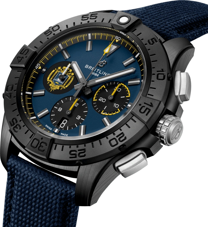 Breitling,Avenger 44mm,44mm,Titanium,Blue,Automatic,Chronograph,Day,SB01474A1C1X1