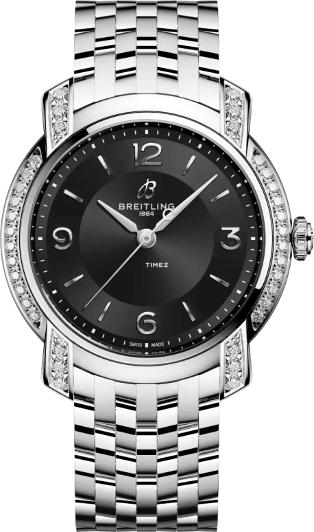 Breitling,Premier 32mm,32mm,Stainless Steel,Black,Quartz,26280hours,In-house Caliber,A77330671B1A1