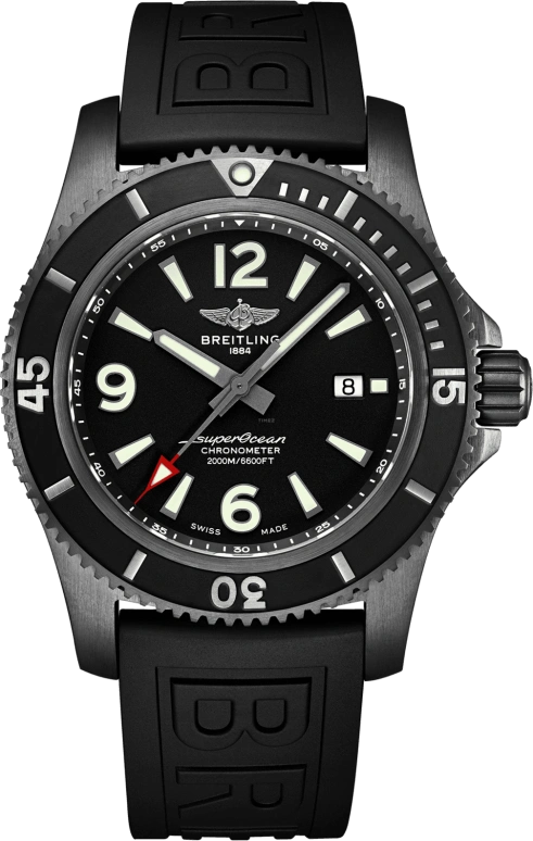 Breitling,Superocean 46mm,46mm,Stainless Steel,Black,Automatic,Chronograph,Date,Anti-magnetic,M17368B71B1S1