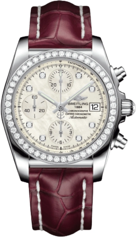 Breitling,Chronomat 38mm,38mm,Stainless Steel,White,Automatic,Chronograph,Day,A1331053,A1331053/A776/720P