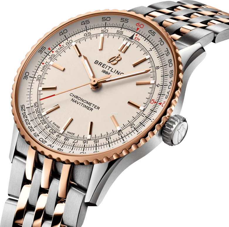 Breitling,Navitimer 41mm,41mm,Stainless Steel,Cream,Automatic,Sapphire,Crystal Glass,Round,U17329F41G1U1