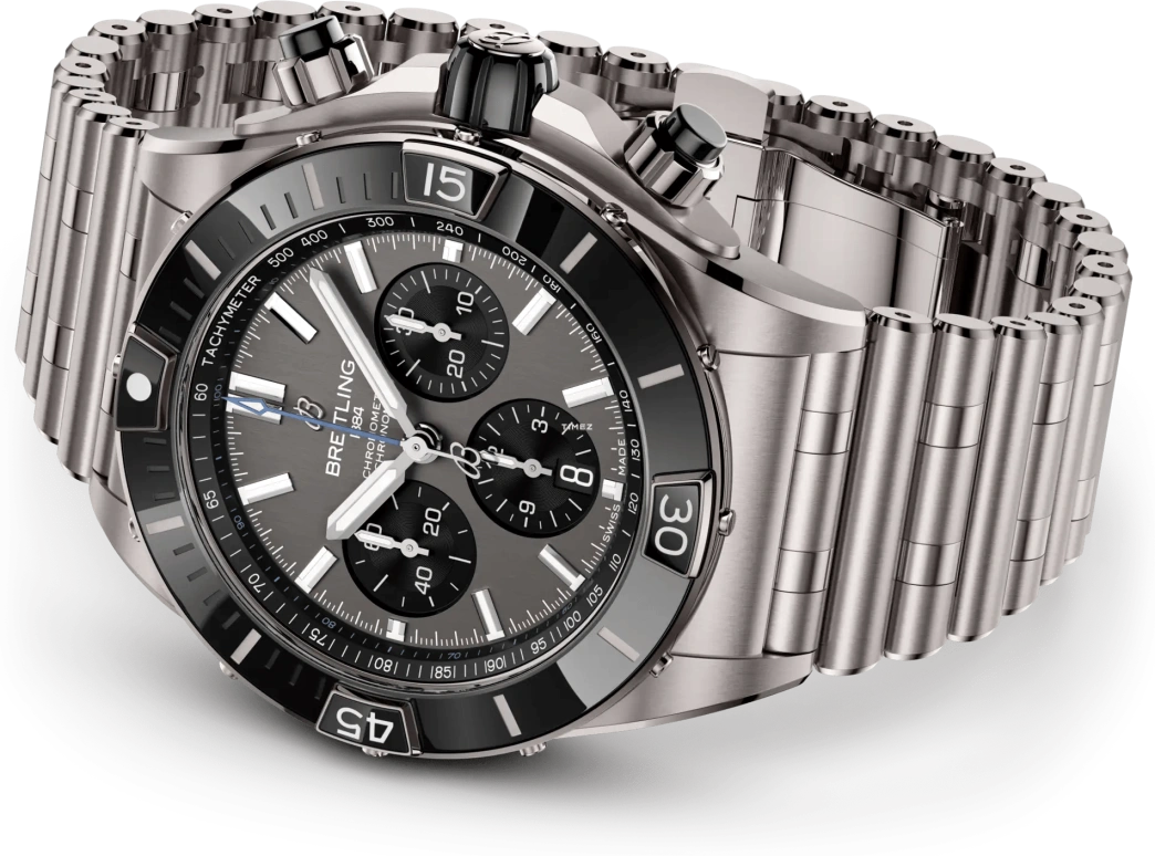 Breitling,Chronomat 44mm,44mm,Ceramic,Titanium,Grey,Automatic,Chronograph,Day,EB0136251M1E1