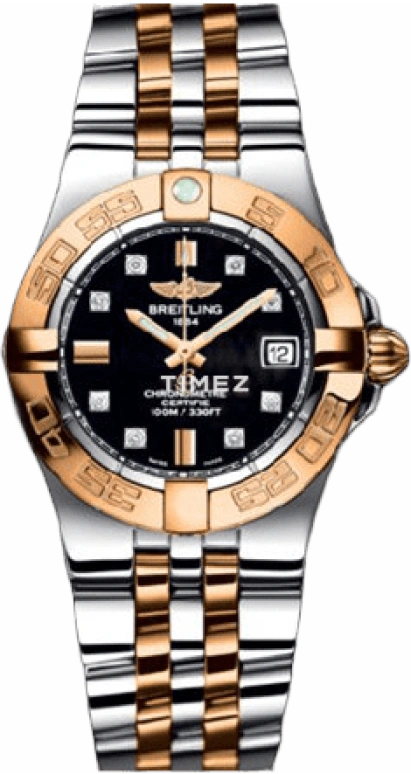 Breitling,Other 30mm,30mm,Stainless Steel,Yellow Gold,Black,Quartz,C71340L2,C71340L2/BA16/368C