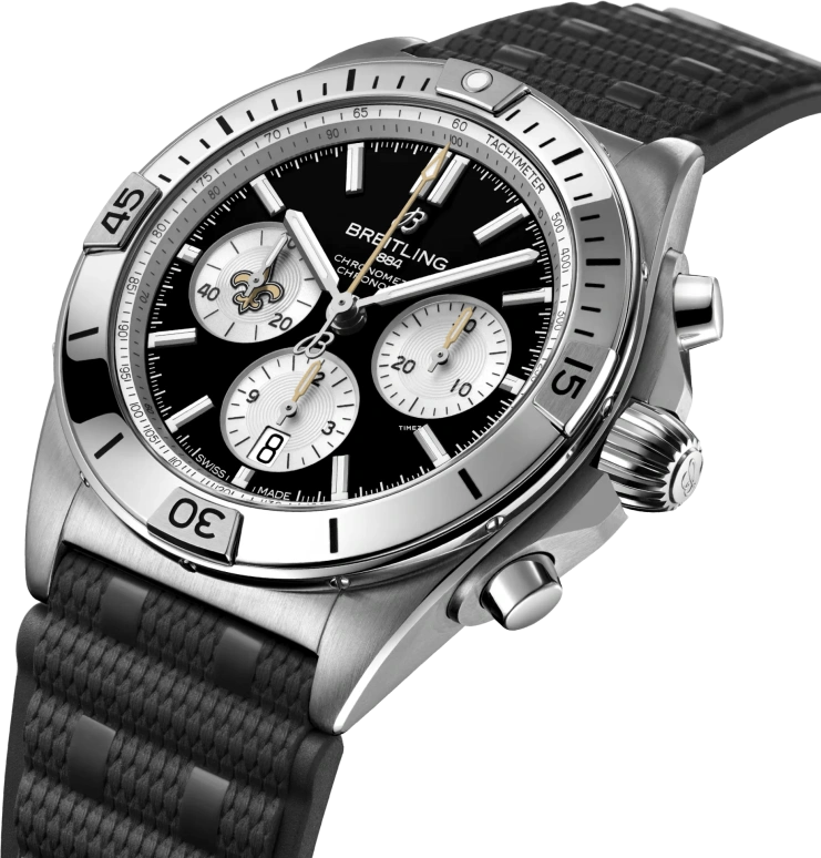 Breitling,Chronomat 42mm,42mm,Stainless Steel,Black,Automatic,Chronograph,Day,AB01342B1B4S1