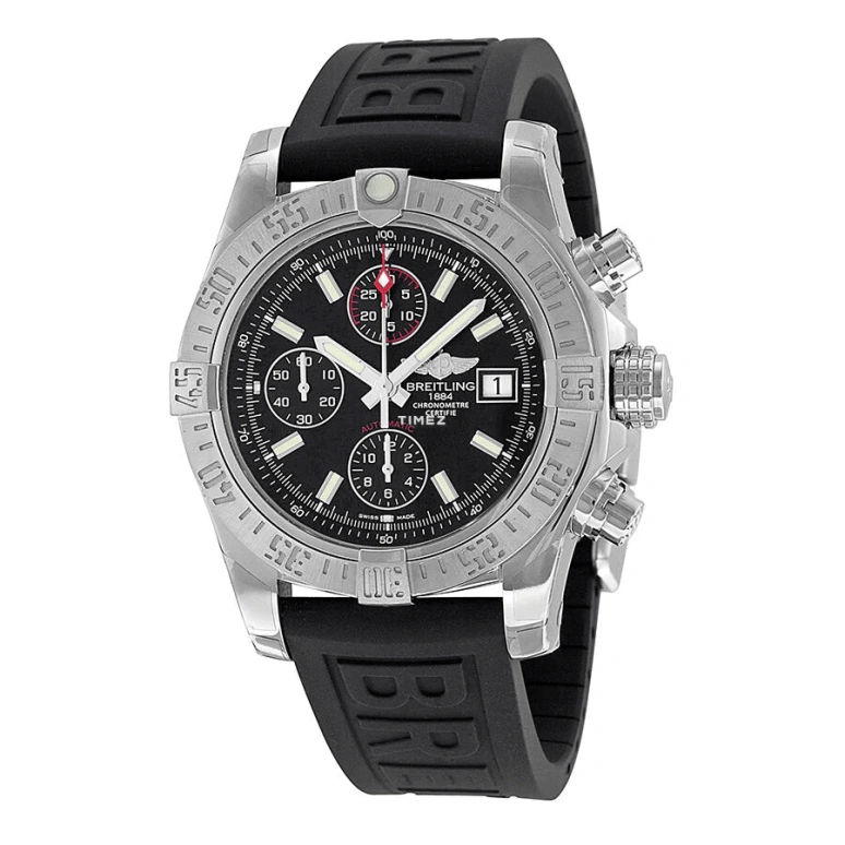 Breitling,Avenger 43mm,43mm,Stainless Steel,Black,Automatic,Chronograph,Day,A1338111,A1338111/BC32/153S/A20D.2