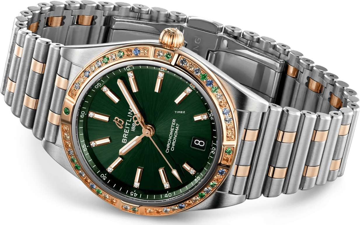 Breitling,Chronomat 36mm,36mm,Stainless Steel,Dark Green,Automatic,Day,42hours,U10380611L1U1