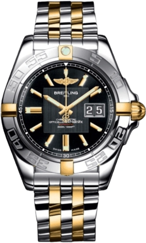 Breitling,Galactic 41mm,41mm,Stainless Steel,Yellow Gold,Black,Automatic,Big Date,42hours,B49350L2,B49350L2/BA08/366D