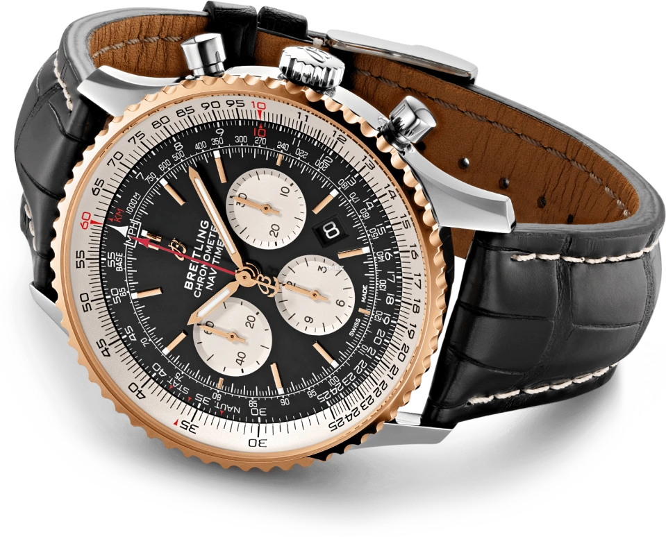 Breitling,Navitimer 46mm,46mm,Stainless Steel,Black,Automatic,Chronograph,Day,UB0127211B1P2