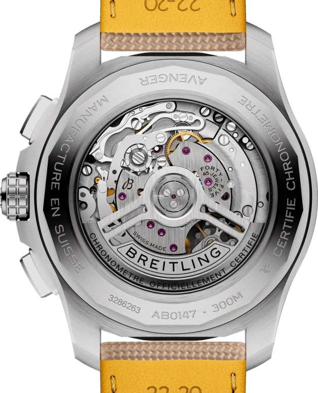 Breitling,Avenger 44mm,44mm,Stainless Steel,Black,khaki,Automatic,Chronograph,Day,AB0147101A1X1