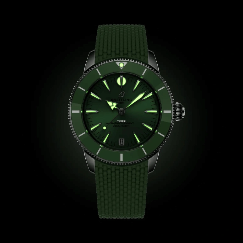 Breitling,Superocean Heritage 36mm,36mm,Stainless Steel,Ceramic,Green,Automatic,Day,42hours,A10390361L1S1