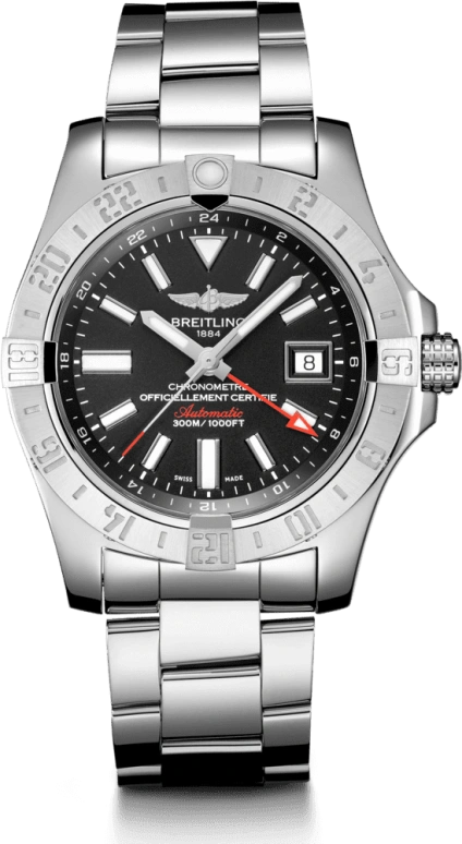 Breitling,Avenger 43mm,43mm,Stainless Steel,Black,Automatic,Date,42hours,A32390111B1A1