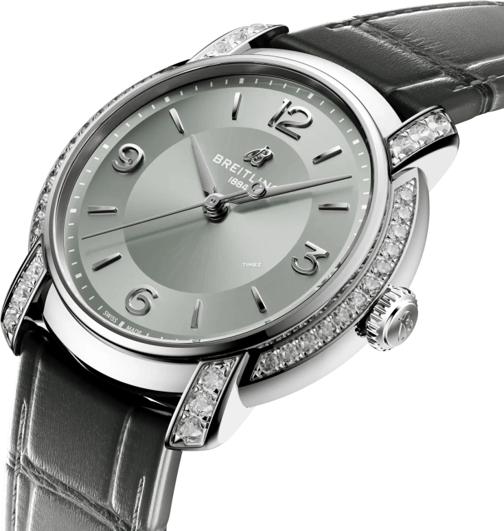 Breitling,Premier 36mm,36mm,Stainless Steel,Grey,Automatic,42hours,In-house Caliber,A10310671M1P1