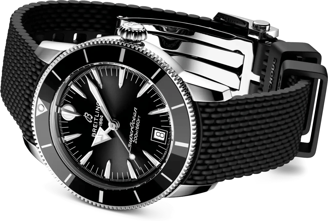 Breitling,Superocean Heritage 40mm,40mm,Stainless Steel,Ceramic,Black,Automatic,Day,78hours,AB3110241B1S1