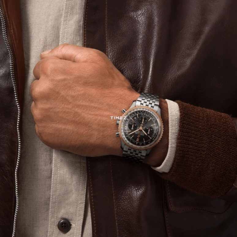 Breitling,Navitimer 43mm,43mm,Red Gold,Stainless Steel,Grey,Automatic,Chronograph,Day,UB0121211F1A1