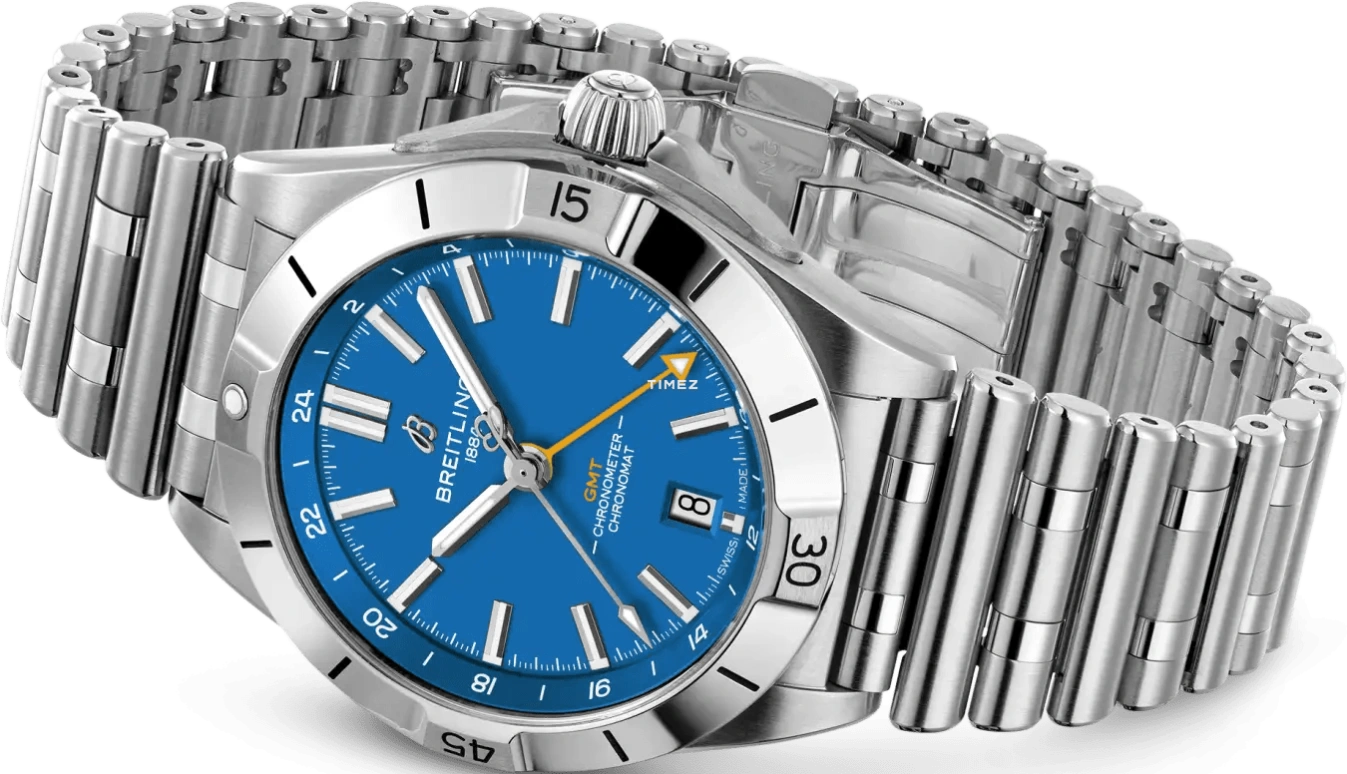 Breitling,Chronomat 40mm,40mm,Stainless Steel,Blue,Automatic,Day,Dule Time,A32398C41C1A1