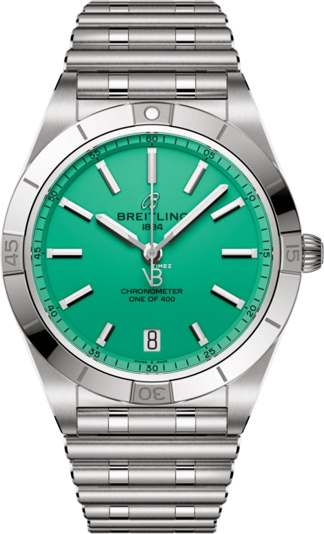 Breitling,Chronomat 36mm,36mm,Stainless Steel,Green,Automatic,Day,Sapphire,Crystal Glass,A103801A1L1A1