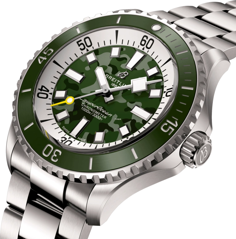 Breitling,Superocean 46mm,46mm,Titanium,Green,Automatic,42hours,In-house Caliber,E10379D31L1E1
