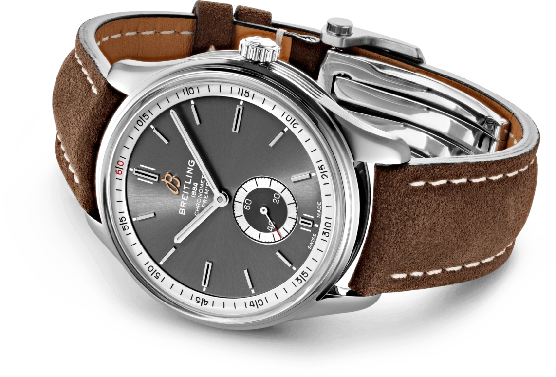 Breitling,Premier 40mm,40mm,Stainless Steel,Grey,Automatic,Chronograph,Date,A37340351B1X1
