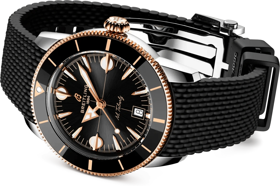 Breitling,Superocean Heritage 42mm,42mm,Stainless Steel,Ceramic,Red Gold,Black,Automatic,Day,78hours,UB31111A1B1S1