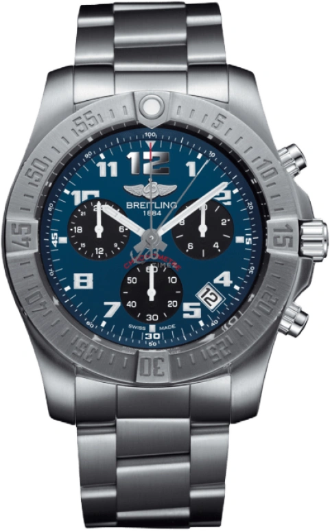 Breitling,Chronospace 43mm,43mm,Titanium,Blue,Quartz,Chronograph,Day,Dule Time,Foudroyante Seconds,In-house Caliber,Sapphire,EB601010,EB601010/C945/152E