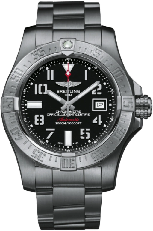 Breitling,Avenger 45mm,45mm,Stainless Steel,Black,Automatic,Chronograph,Date,Anti-magnetic,A17331101B2A1