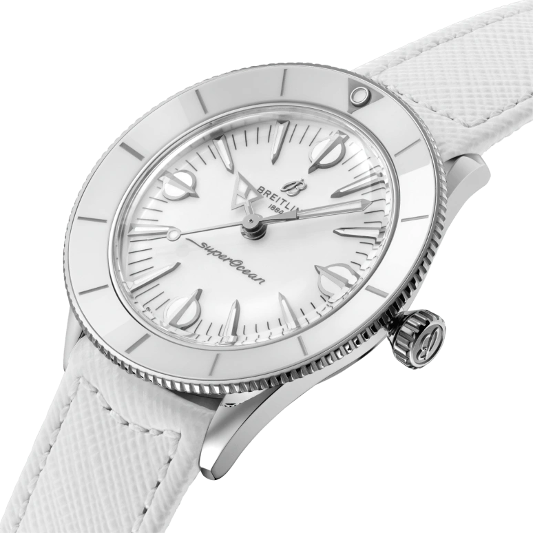 Breitling,Superocean Heritage 38mm,38mm,Stainless Steel,White,Automatic,42hours,In-house Caliber,A10340A71A1X1