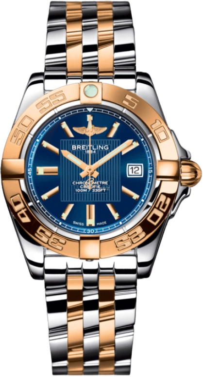 Breitling,Galactic 32mm,32mm,Rose Gold,Stainless Steel,Blue,Quartz,Day,26280hours,C71356L2,C71356L2/C813/367C