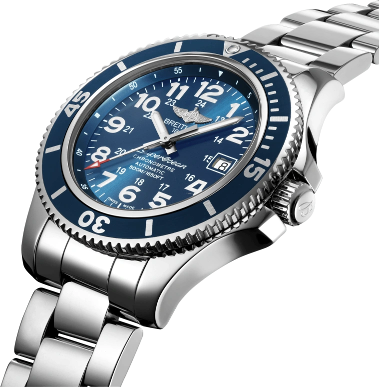 Breitling,Superocean 42mm,42mm,Stainless Steel,Blue,Automatic,Day,40hours,A17365D11C1A1