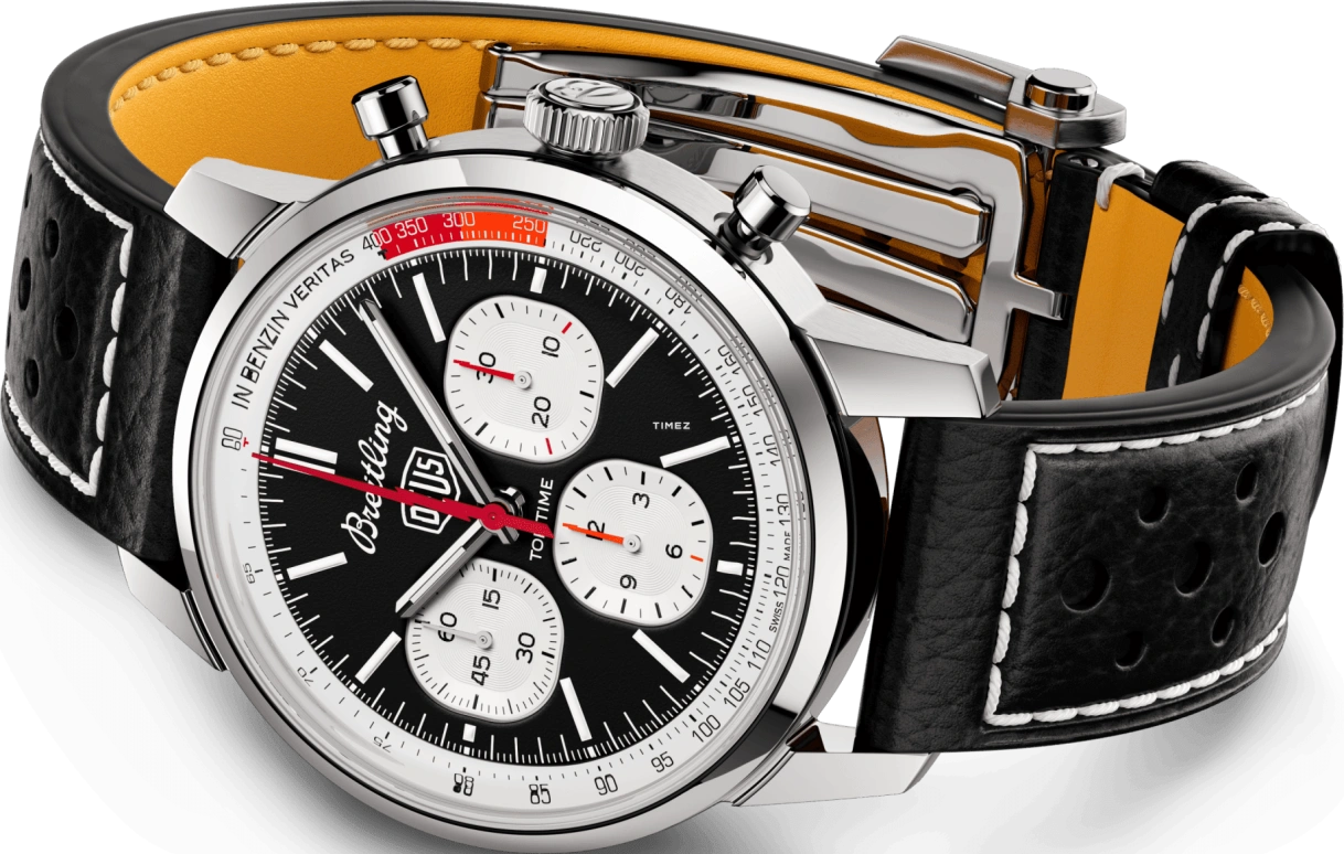 Breitling,Top Time 41mm,41mm,Stainless Steel,Black,Automatic,Chronograph,Sapphire,Crystal Glass,AB01765A1B1X1