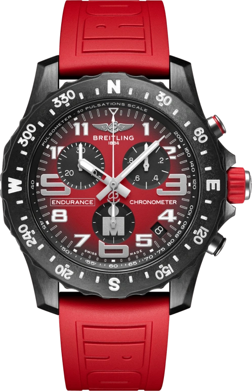 Breitling,Endurance Pro 44mm,44mm,Titaplast,Red,Quartz,Chronograph,Day,X823109A1K1S1