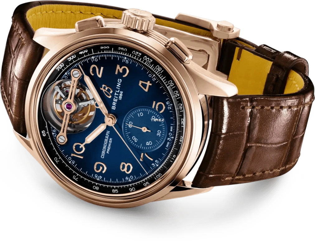 Breitling,Premier 42mm,42mm,Red Gold,Blue,Automatic,Chronograph,Tourbillon,RB21204A1C1P1