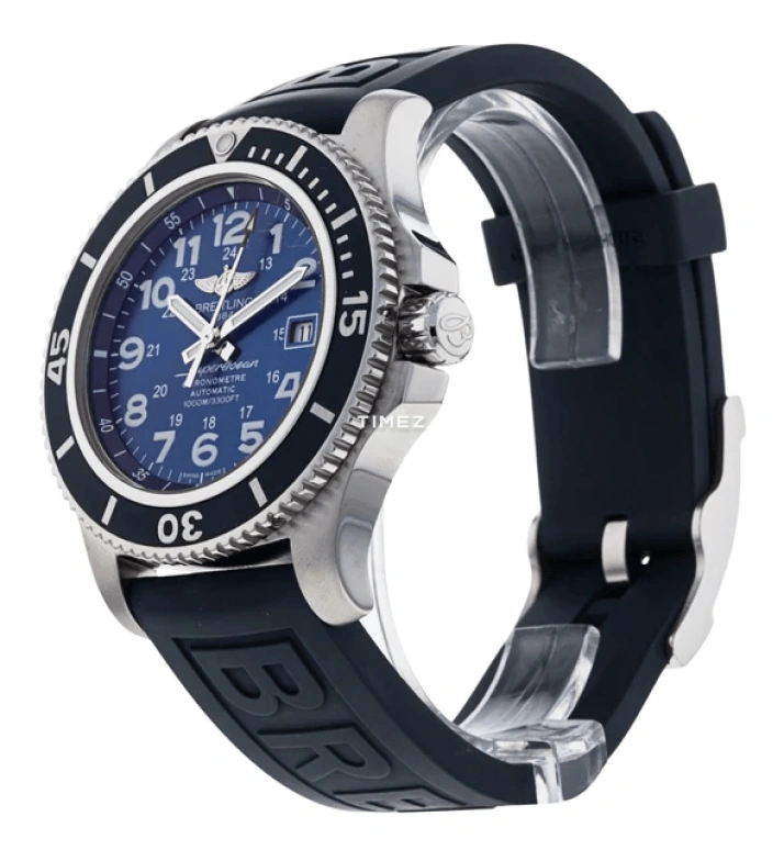 Breitling,Superocean 42mm,42mm,Stainless Steel,Blue,Automatic,Day,Dule Time,A17365D1,A17365D1.C915.150S.A18S.1
